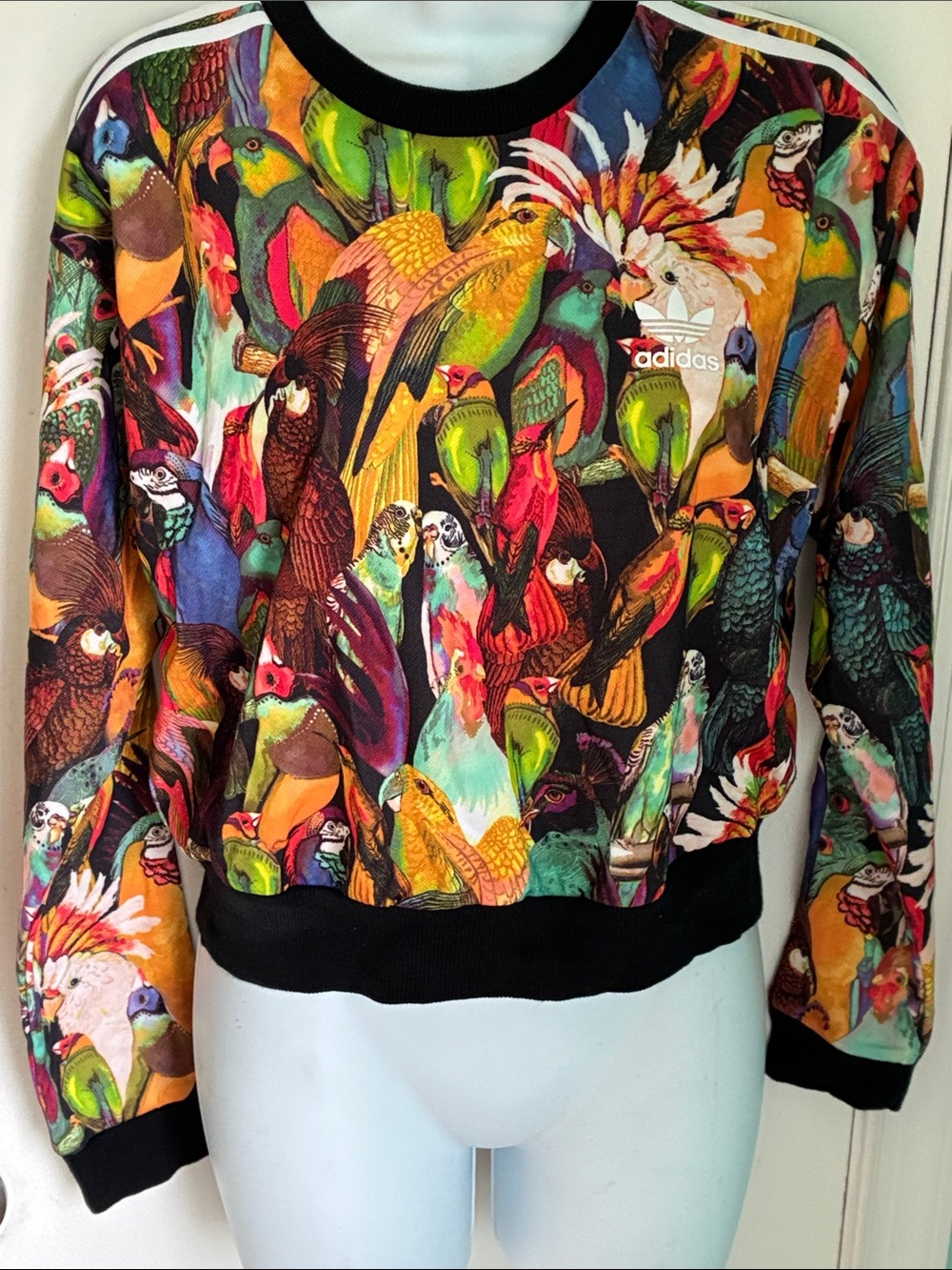 Adidas Originals x Farm Rio Passaredo tropical bird sweatshirt